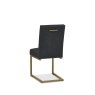 Bentley Designs Athena Upholstered Cantilever Chair - Black Fabric (Pair)