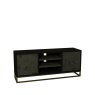 Athena Fumed Oak Entertainment Unit with Doors