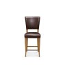 Bentley Designs Belgrave Ivory Upholstered Chair - Rustic Espresso Faux Leather (Pair)