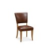 Bentley Designs Belgrave Rustic Oak Upholstered Chair - Faux Leather (Pair)