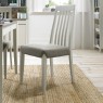 Bentley Designs Bergen Grey Washed Slat Back Chair - Titanium Fabric (Pair)