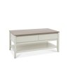 Bentley Designs Bergen Grey Washed Oak & Soft Grey Coffee Table with Drawer