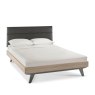 Brunel Scandi Oak & Dark Grey 135cm Upholstered Bedstead