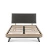 Bentley Designs Brunel Scandi Oak & Dark Grey 135cm Upholstered Bedstead