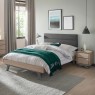 Bentley Designs Brunel Scandi Oak & Dark Grey 135cm Upholstered Bedstead