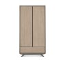 Bentley Designs Brunel Scandi Oak & Dark Grey Double Wardrobe