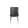 Bentley Designs Rothko Chair in Black Faux Leather (Pair)