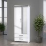 Knightsbridge Tall 2ft6 2 Drawer Mirror Robe