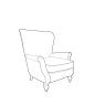 Wing Chair Non-Buttoned in Fabric Wing Chair Non-Buttoned in Fabric