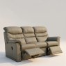 Malvern 3 Seater (3 Cushion) Double Recliner in Leather