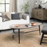 Bentley Designs Vintage Weathered Oak Coffee Table with Shelf