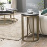 Bentley Designs Chevron Peppercorn Ash Side Table