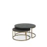 Chevron Peppercorn Ash Nest of Coffee Tables