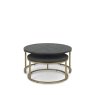 Bentley Designs Chevron Peppercorn Ash Nest of Coffee Tables