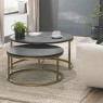 Bentley Designs Chevron Peppercorn Ash Nest of Coffee Tables