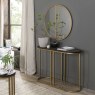 Bentley Designs Chevron Peppercorn Ash Console Table