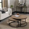 Bentley Designs Chevron Weathered Ash Nest of Coffee Tables