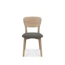 Bentley Designs Dansk Scandi Oak Veneer Back Chairs - Cold Steel Fabric (Pair)