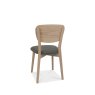 Bentley Designs Dansk Scandi Oak Veneer Back Chairs - Cold Steel Fabric (Pair)