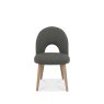 Bentley Designs Dansk Scandi Oak Upholstered Chairs - Cold Steel Fabric (Pair)