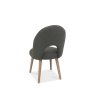 Bentley Designs Dansk Scandi Oak Upholstered Chairs - Cold Steel Fabric (Pair)