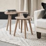 Bentley Designs Dansk Scandi Oak Nest of Lamp Tables