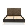 Bentley Designs Sienna Fumed Oak & Peppercorn 135cm Panel Bedstead