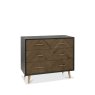 Sienna Fumed Oak & Peppercorn 3 Drawer Chest