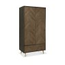 Bentley Designs Sienna Fumed Oak & Peppercorn Double Wardrobe