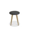 Bentley Designs Sienna Fumed Oak Stool - Dark Grey Fabric