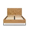 Bentley Designs Riva Oak 135cm Panel Bedstead