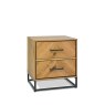 Bentley Designs Riva Oak 2 Drawer Nightstand