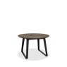 Bentley Designs Emerson Weathered Oak & Peppercorn 4 Seater Circular Dining Table