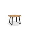 Emerson Rustic Oak & Peppercorn 4 Seater Circular Dining Table