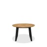 Bentley Designs Emerson Rustic Oak & Peppercorn 4 Seater Circular Dining Table