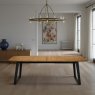Emerson Rustic Oak & Peppercorn 6-8 Extension Dining Table
