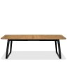 Bentley Designs Emerson Rustic Oak & Peppercorn 6-8 Extension Dining Table