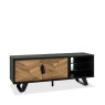 Bentley Designs Emerson Rustic Oak & Peppercorn Entertainment Unit