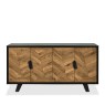 Bentley Designs Emerson Rustic Oak & Peppercorn Wide Sideboard