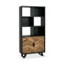 Bentley Designs Emerson Rustic Oak & Peppercorn Display Unit