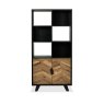 Bentley Designs Emerson Rustic Oak & Peppercorn Display Unit