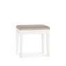 Bentley Designs Ashby White Stool - Pebble Grey Fabric