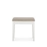 Bentley Designs Ashby White Stool - Pebble Grey Fabric