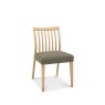 Bentley Designs Bergen Oak Low Slat Back Chair - Black Gold Fabric (Pair)