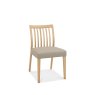 Bentley Designs Bergen Oak Low Slat Back Chair - Grey Bonded Leather (Pair)