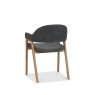 Bentley Designs Camden Rustic Oak Upholstered Arm Chair in Fabric (Pair)