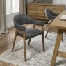Camden Rustic Oak Upholstered Arm Chair in Fabric (Pair)