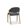 Bentley Designs Camden Rustic Oak Upholstered Chair in Fabric (Pair)