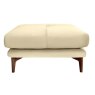 Aosta Footstool Leather Cream