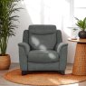 Manhattan Armchair Power Recliner with USB Port Single Motor in Leather